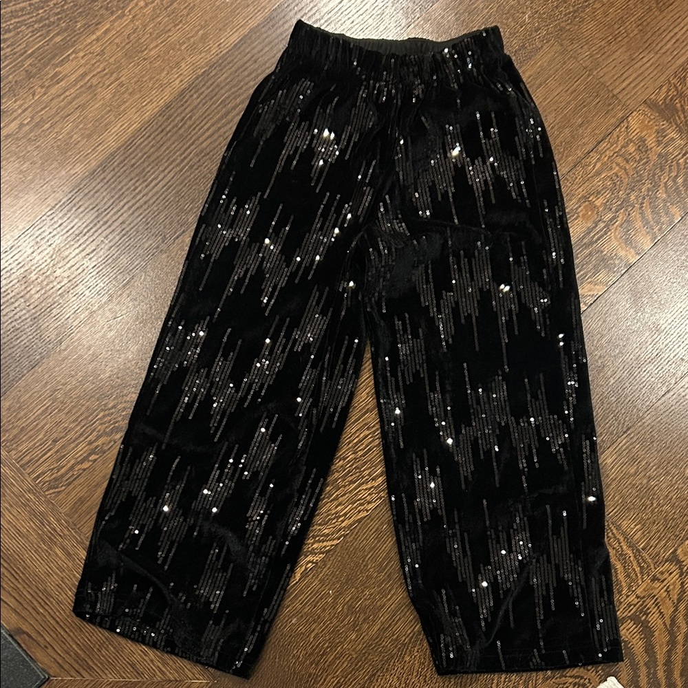 Zara Kids Black Sequin Trousers